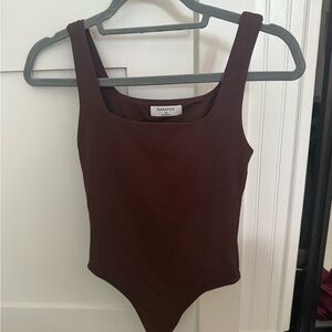 Babaton Chocolate Brown Bodysuit
